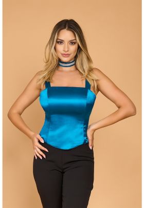 Top-corset de satin