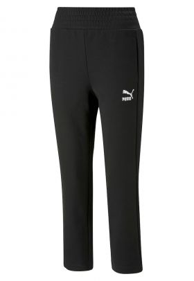 Pantaloni sport cu detaliu logo si talie inalta T7