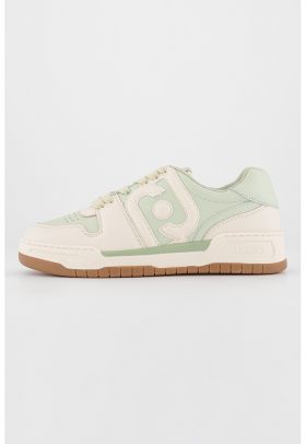 Pantofi sport de piele si piele ecologica - cu logo