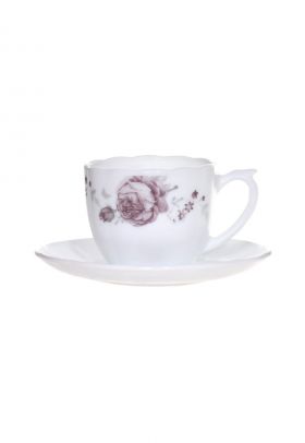 Set de cafea Shamiram décor - 12 piese - opal - 190 ml