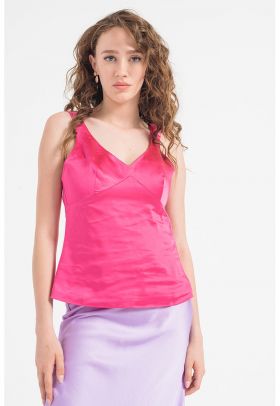 Bluza de satin fara maneci