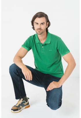 Tricou polo din piqué de bumbac