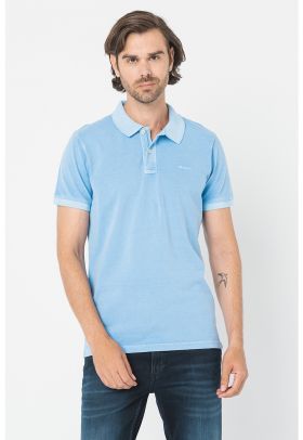 Tricou polo din piqué de bumbac