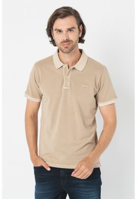 Tricou polo din piqué de bumbac