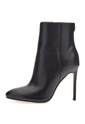 Botine de piele cu toc stiletto