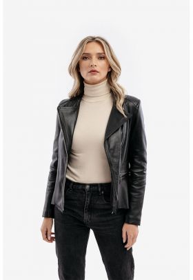 Jacheta super slim fit din piele Ada