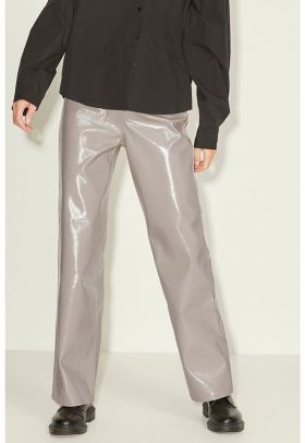 Pantaloni evazati din piele ecologica