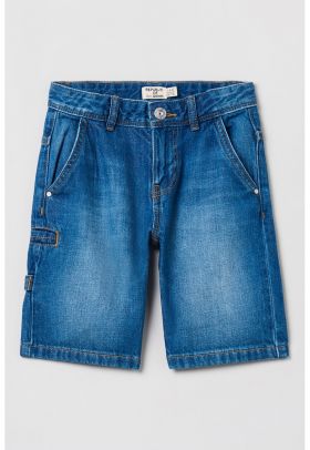 Pantaloni scurti din denim cu 4 buzunare