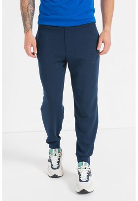 Pantaloni sport din amestec de modal cu detaliu logo