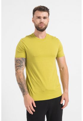 Tricou slim fit cu decolteu la baza gatului