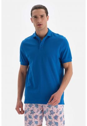 Tricou polo din bumbac cu slituri laterale