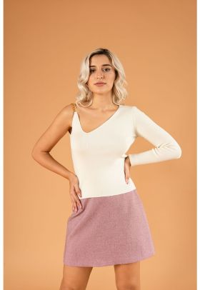 Fusta din amestec de lana cu croiala in A Liliana
