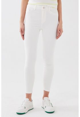 Blugi super skinny cu talie inalta