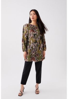 Bluza-tunica cu imprimeu floral