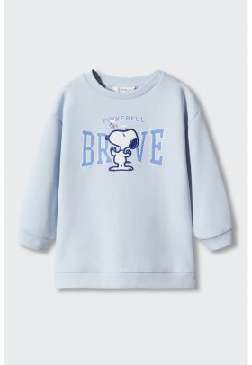 Bluza sport cu broderie Snoopy Brave