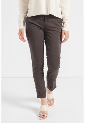 Pantaloni chino regular fit cu talie medie