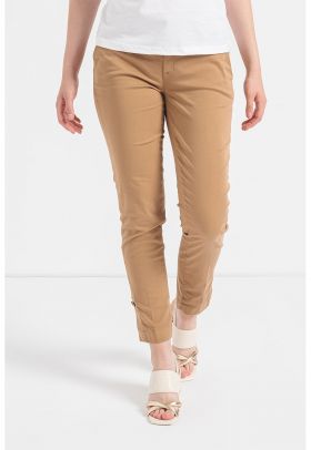 Pantaloni chino regular fit cu talie medie