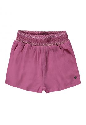 Pantaloni scurti cu talie cu broderie