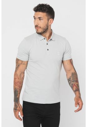 Tricou polo slim fit din material pique Passenger