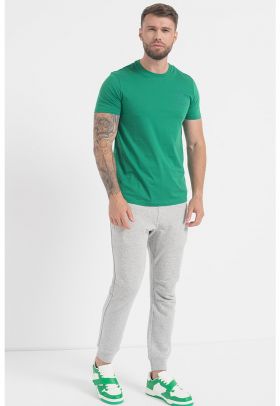 Tricou slim fit cu imprimeu logo discret