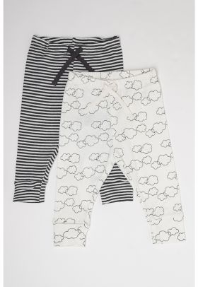 Set de pantaloni sport de bumbac - 2 perechi