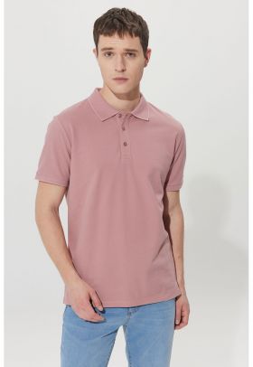 Tricou polo slim fit de bumbac