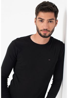 Bluza slim fit de bumbac organic