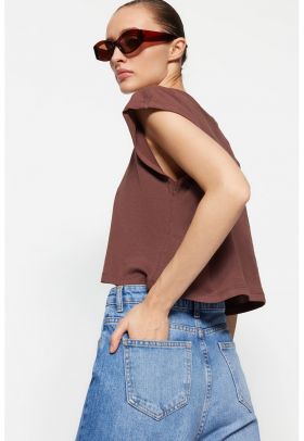 Tricou crop regular fit