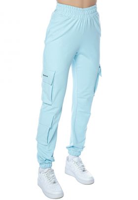 Pantaloni jogger cargo cu talie inalta