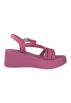 Sandale wedge de piele