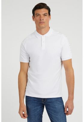 Tricou polo slim fit cu imprimeu logo