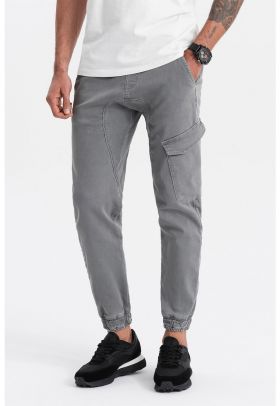 Pantaloni jogger cargo cu snur