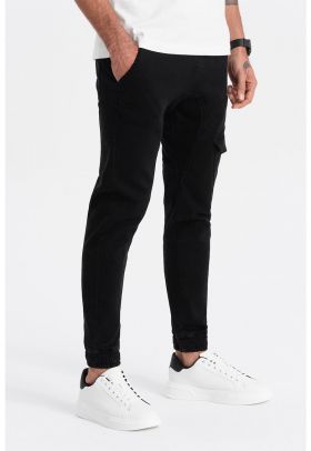 Pantaloni jogger cargo cu snur