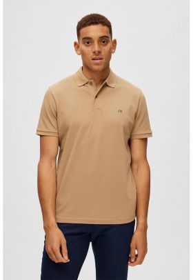 Tricou polo regular fit de bumbac organic