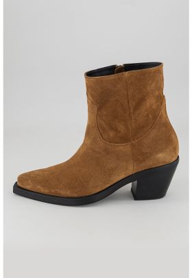 Botine Western de piele intoarsa