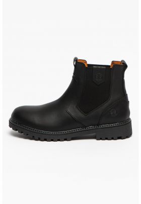 Ghete Cheslea de piele cu logo River