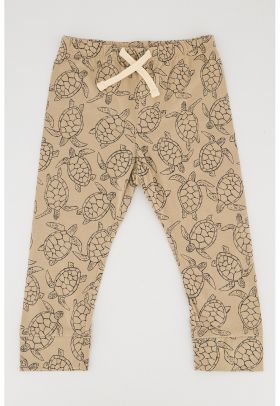 Pantaloni de bumbac organic cu talie elastica