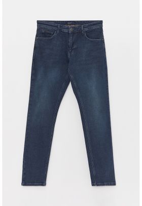Blugi slim fit cu talie medie