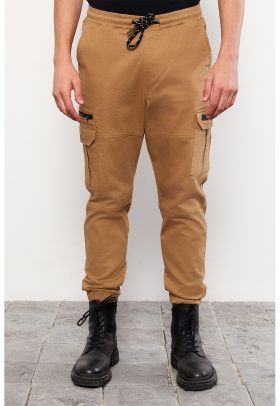 Pantaloni cargo din amestec de bumbac