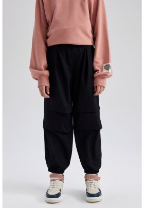 Pantaloni relaxed fit din bumbac