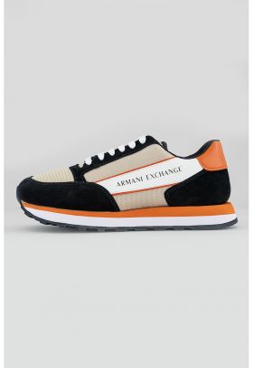 Pantofi sport cu detalii din piele intoarsa