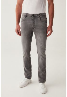 Blugi slim fit cu model cu 5 buzunare