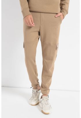 Pantaloni sport cargo cu talie medie