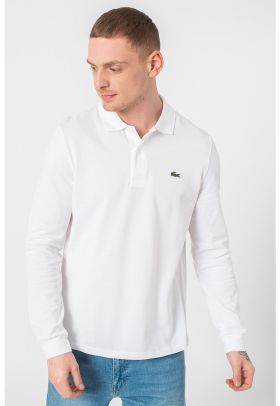 Bluza polo din bumbac si material pique
