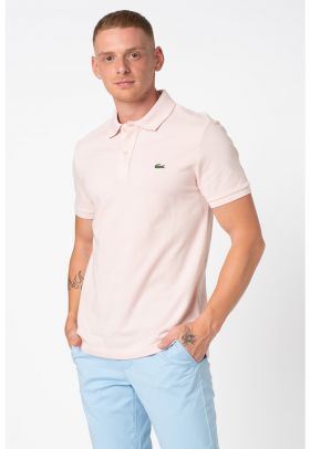 Tricou polo slim fit din material pique