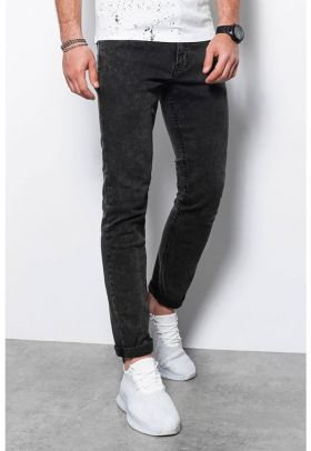 Blugi skinny cu aspect decolorat