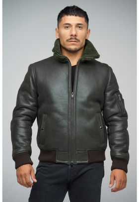 Jacheta bomber din piele