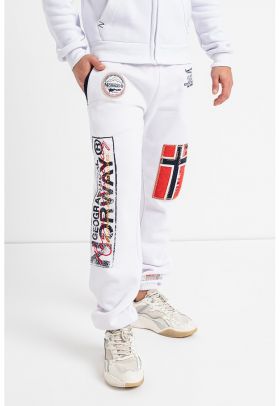 Pantaloni sport cu aplicatii logo Myer