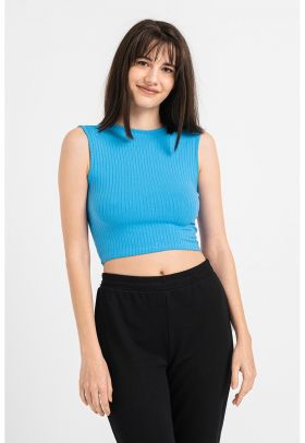 Top crop cu aspect striat Fransiska