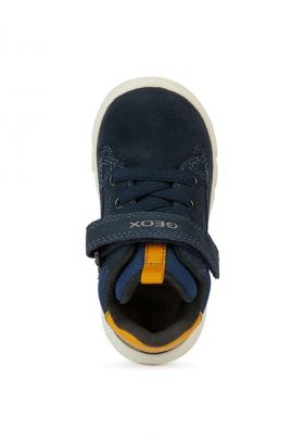 Ghete din piele intoarsa cu inchidere velcro